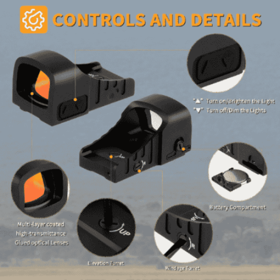 GLOCK MOS MULTI-RETICLE RED DOT SIGHT - LOWER 1/3 CO-WITNESS