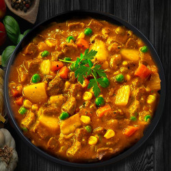 VEGETABLE AND BEEF CURRY (300G)