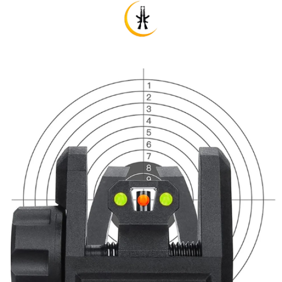 ARMOR STYLE POLYMER FIBER OPTIC FLIP UP SIGHTS