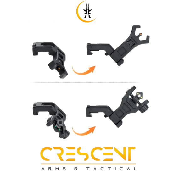 45 DEGREE FIBER OPTIC FLIP UP SIGHTS