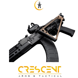 TRIANGLE RISE STOCK W/ BUTTPAD AND 1913 FOLDING MECH FOR 20MM RAIL - BLACK