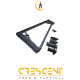 TRIANGLE RISE STOCK W/ BUTTPAD AND 1913 FOLDING MECH FOR 20MM RAIL - BLACK